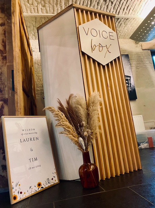 Voice Box Deluxe audio gastenboek, prominent en luxe design